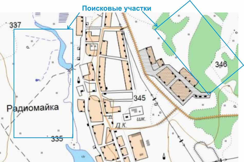 Radiomayka village, Chelyabinsk region. The area of work on underground waters prospecting.